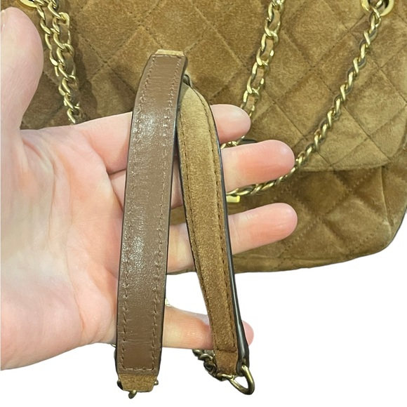 Vintage Camel brown Suede Michael Kors shoulder bag - Picture 6 of 10